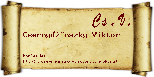 Csernyánszky Viktor névjegykártya